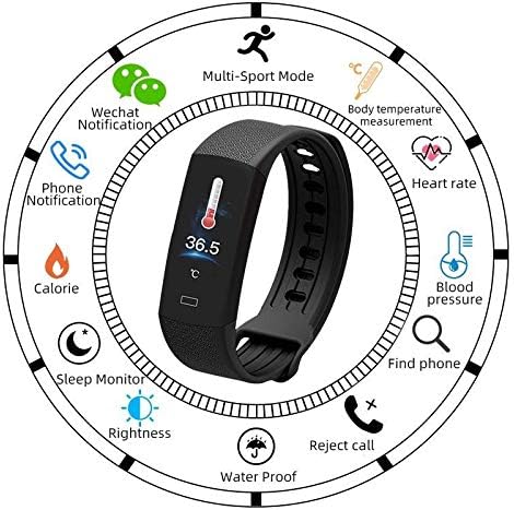 BHVXW Smart Fitness narukvica Body Remote Temperatura Ruke Aktivnost Fitness Tracker Vodootporni pametni