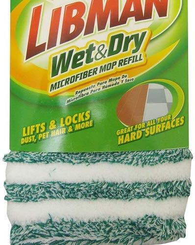 Libman Commercial 119 Mikrofiber Wet / Dry Floor mop Refill Pad, mikrovlakana, 18 široka, zelena i bijela