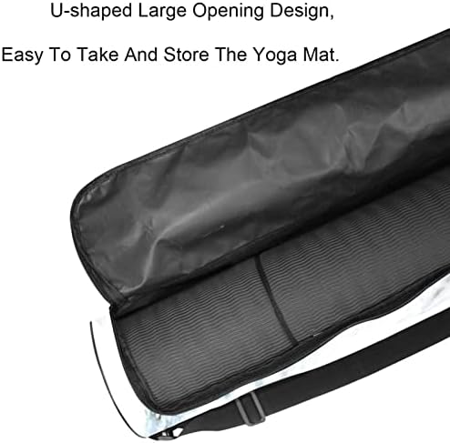 RATGDN Yoga Mat torba, Mermerna teksturna vežba Yoga Mat Carrier full-Zip Yoga Mat torba za nošenje sa podesivim