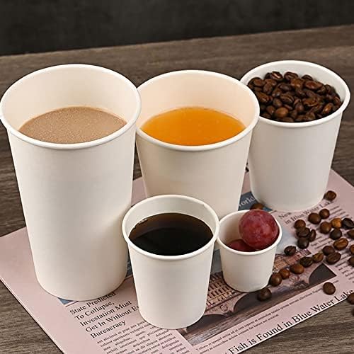 KCHENSUPLY 300 kom 9oz/250ml jednokratne papirne čaše za kafu bijele višenamjenske šolje za piće vruće /