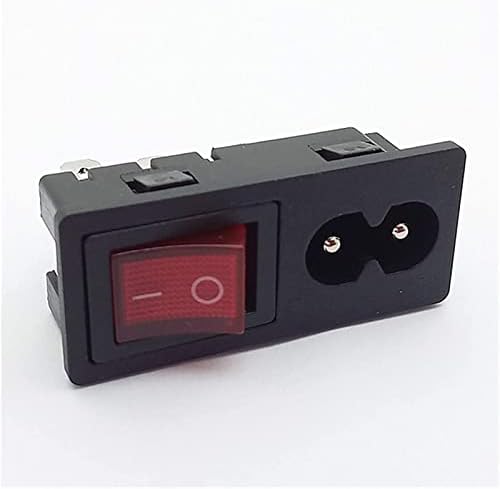 GIBOLEA preklopni prekidač 4 kom Prekidač za napajanje & amp; utičnica konektor, prekidač sa 3-Pinskim ili