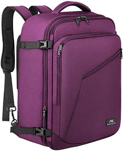 MATEIN putni ruksak za žene, proširivi ruksak za nošenje odobren za let, vodootporni lagani kofer, veliki