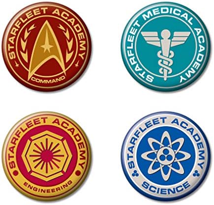 ATA-Boy Star Trek Classic Starfleet Academy 4 Tasteri za postavljanje gumba - 1,12 službeno licencirani