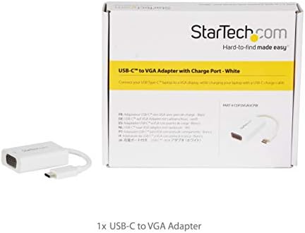 Starch.com USB C do VGA adaptera sa isporukom napajanja - 1080p USB Type-C u VGA monitor Video Converter