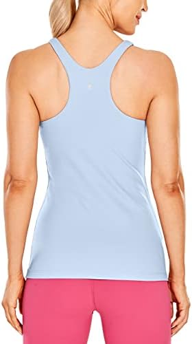 CRZ Yoga ženski vrhovi za vježbanje visoki vrat - sa ugrađenim atletskim sportskim majicama s policama BRA