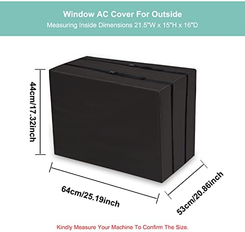ITECHPANDA prozor klima uređaj na otvorenom s podesivim kaiševima, zaštitom od prašine i vodootpornoj prozoru