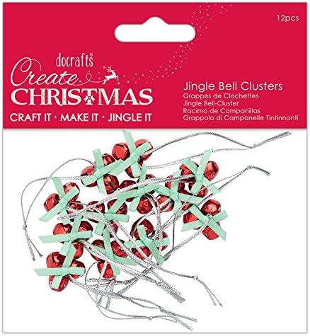 Kreirajte božićni jingle zvono-set od 12 komada, jednu veličinu, crvenu, zelenu