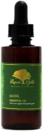 2,2 oz sa staklenim kapljicama Premium Basil Esencijalna ulja za tekućih zlata čista organska prirodna aromaterapija