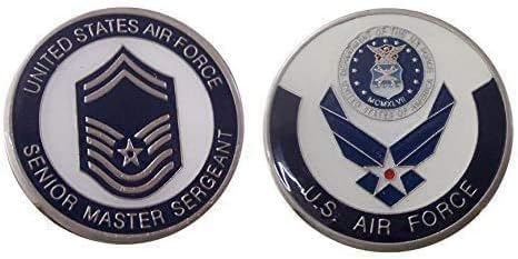 Kovanica za vojni izazov, veteran za vazduhoplovstvo, upisani novčić, upisani redovi, stariji glavni narednik