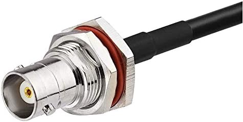 Osamwood BNC pregrada Žena za BNC muški desni kutni adapter RG58 kabel 50cm /1,6 stopa
