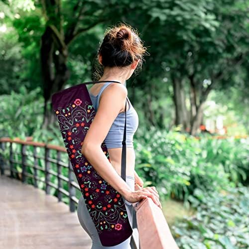 Apstraktna cvjetna Mandala Yoga Mat torba za nošenje s naramenicom Yoga Mat torba torba za teretanu torba