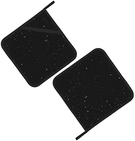Black Glitter Držač za držač pećnice: Pot držač toplotnog otporan na toplinu od 2 za kuhanje mikrovalnog