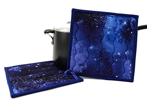 Držači galaksija - 8 inča kvadratna pamučna tkanina u plavom setu od 2