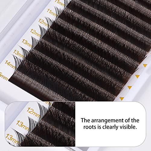 Y Lashes Extensions Colored YY Lashes Premade Fans Brown Eyelash Extensions D Curl 0.07 mm 8-15mm miješana