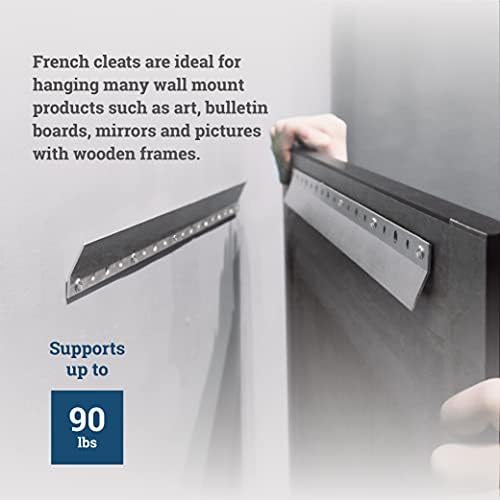 Francuska vješalica sa klinovima 18 inča-rasuti paket 10 pari-nosači za zidnu montažu slike, ogledala, bijele