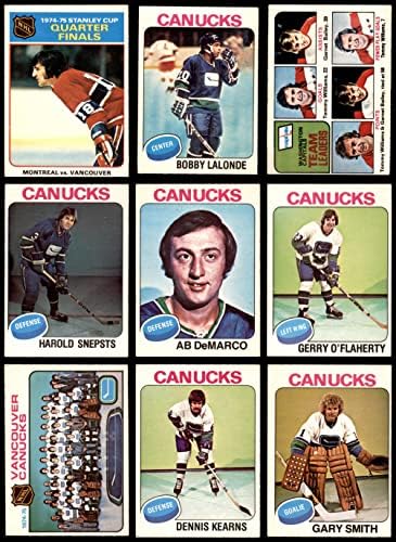 1975-76 O-Pee-Chee Vancouver Canucks Team Set Vancouver Canucks ex Canucks