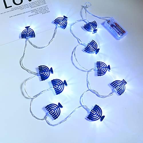 MESSIYO 10 LED Chanukah Hanuka string Party Light Decors svijećnjak na baterije LED za kućne lampe dekoracije svjetlo Led traka kratka