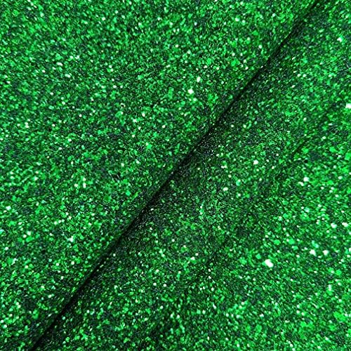 12 x 53 inča sjajna zelena zdepasta svjetlucava rolna od umjetne kože Božić sintetički PU kožni dekor Uradi