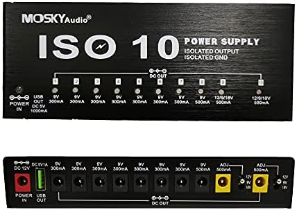 MOSKYAUDIO ISO-10 gitara efekt pedala Power Supply Station 10 izolovani DC izlaza & jedan 5V USB izlaz za