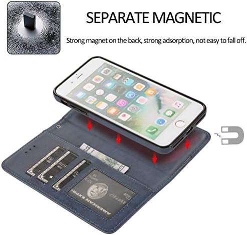 iPhone SE 2020 odvojiva futrola magnetna，iPhone 7 torbica za novčanik za žene/muškarce，iPhone 8 preklopna