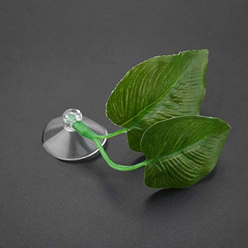 Gaeirt umjetni listovi, umjetna biljna usisna čaša plastična vodootporna za ponudu akvarijuma za Betta