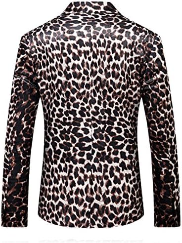 Mogu li muški slam pričvršćen rever Stylish Blazer Leopard tiskani sportski kaput
