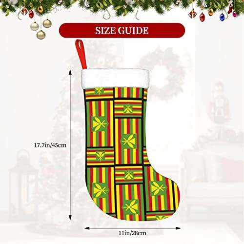 QG ZZX Kanaka Zastava Božićne čarape Xmas Čarape Kamin Viseće čarapa 18 inča Dekoracija za odmor