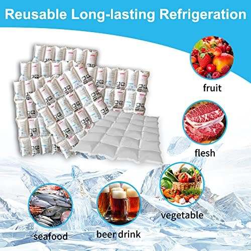 Pakovanja suvog leda za otpremu smrznute hrane, hladno pakovanje za hladnjake dugotrajno, 8 velikih ledenih
