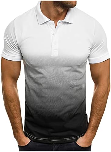 WENKOMG1 muške gradijent Henley majice kratki rukavi vanjski topovi 2022 modna majica ljetna dukserica T-Shirt