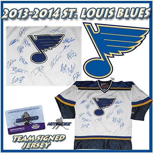 2013-2014 st. Louis Blues Team potpisan JERSEY W / COA - Backs - Halak - autogramirani NHL dresovi