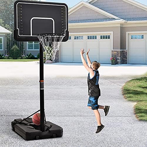 Prijenosni košarkaški obruč i gol, vanjski košarkaški sustav sa 6,6-10ft Podešavanje visine za mlade, odrasle, košarkaški obruč