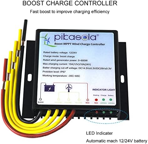 Pikasola MPPT regulator punjenja vjetroturbina kontroler generatora vjetra, 12v/24v Auto Match MPPT kontroler