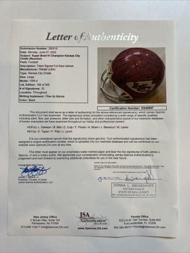 1969 Kansas City Chiefs Super Bowl Iv šampioni tim potpisao kaciga Psa DNK & amp; JSA-Autographed NFL Helmets