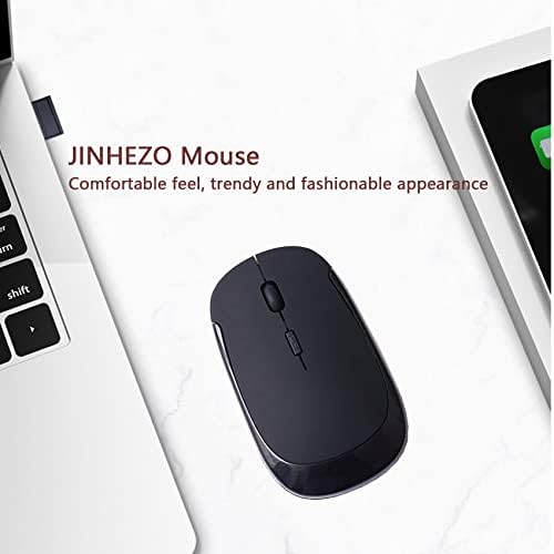 JINHEZO za bežični računar za laptop računar, 2.4 G prenosivi USB optički bežični Slim računarski miš sa