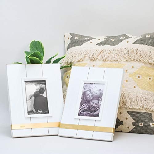 Foreside Home & amp; vrt 4x6 orijentir Love okvir za fotografije, bijeli, zlato