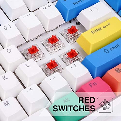 Havit mehanička tastatura žičana 89 tastera Gaming tastatura Crvena prekidačka Tastatura sa PBT kapicama za PC Gamer računar