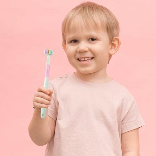 Trostrane četkice za zube ultra tanke meke čekinje senzorne četkice za zube za autizam 3strana makarona