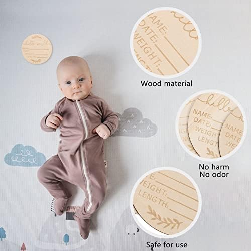 Gadpiparty newborn photography Props drvena baby Milestone kartica 5 kom drvene kartice za snimanje rasta