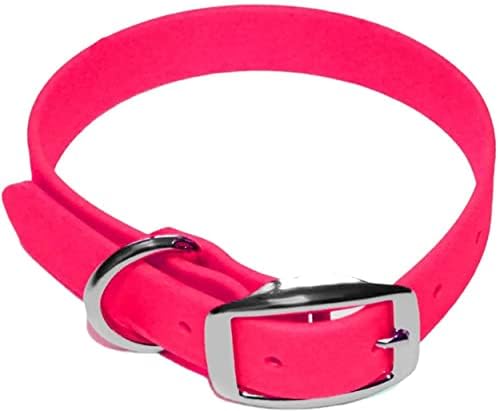 Regal Dog Products srednje ružičasta vodootporna ogrlica za pse sa dvostrukom kopčom za teške uslove rada
