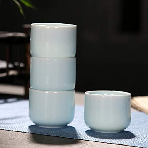 LHH sake set, čudna tekstura glatka glazura keramika čaše, 5 komada, uključujući 1pcs sake lonca i 4pcs