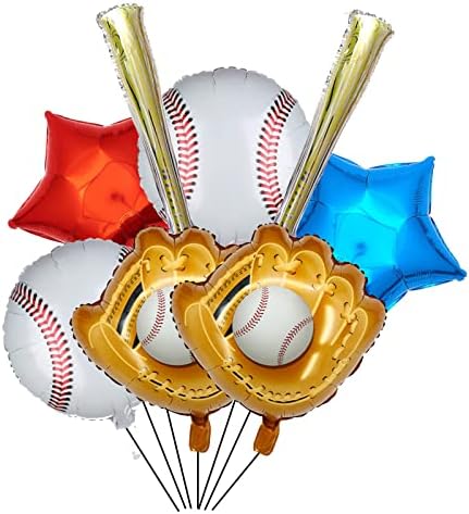 8kom Bejzbol folija baloni Boy rođendanske potrepštine dekoracije rukavica palicu okrugli Bejzbol tematske