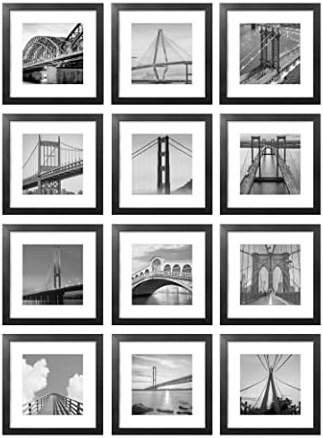 Annecy 12x18 okviri za slike , kompozitni drveni okvir za fotografije, za slike 11x17 sa prostirkom ili 12x18 bez prostirke za zidnu montažu, rustikalni jednostavni dekor kućne kancelarije