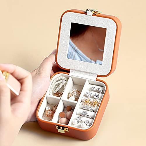 CFSLP kožna kutija za odlaganje nakita za najbolju prijateljicu Fresh bundeve boje mini prijenosni nakit