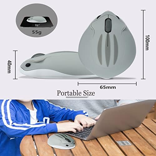 Bluetooth miše, bežični simpatični hrčak za hrčka miša, ergonomski bežični miš s poklonom 1 slučajna kablovska