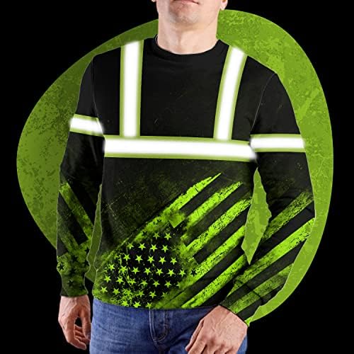 HIVIS Custom američki zastava Visoka vidljivost Košulja po mjeri Custom Name Reflection Sigurnosni radni