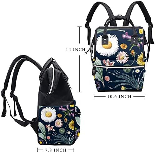 Cvjetna tratinčica odlazi od suncokreta cvijeća uzorka ruksaka ruksaka za djecu za promjenu torbe za promjenu
