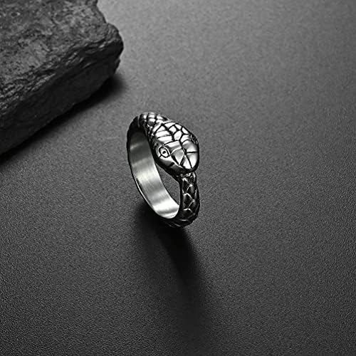 Yfstyle zmijski prstenovi od nerđajućeg čelika za žene muškarci Punk Vintage zlatni srebrni zmijski prsten