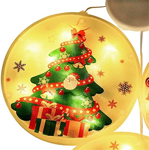 WODMB 6kom Božićna dekoracija prozora Led svjetlo sa naljepnicama plastični PVC veseli ukrasi Mini fenjer