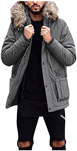 ADSDQ Zimska jakna MAN Work Plus size Dugih rukava Stilska jakna Fit pamuk čvrsti toplim gumb sa kapuljačom