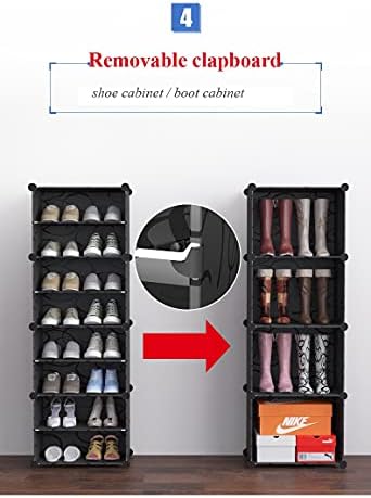 Stalak za cipele, kabinet za skladištenje cipela od 6 sati Organizator plastičnih cipela za ormar za ormar